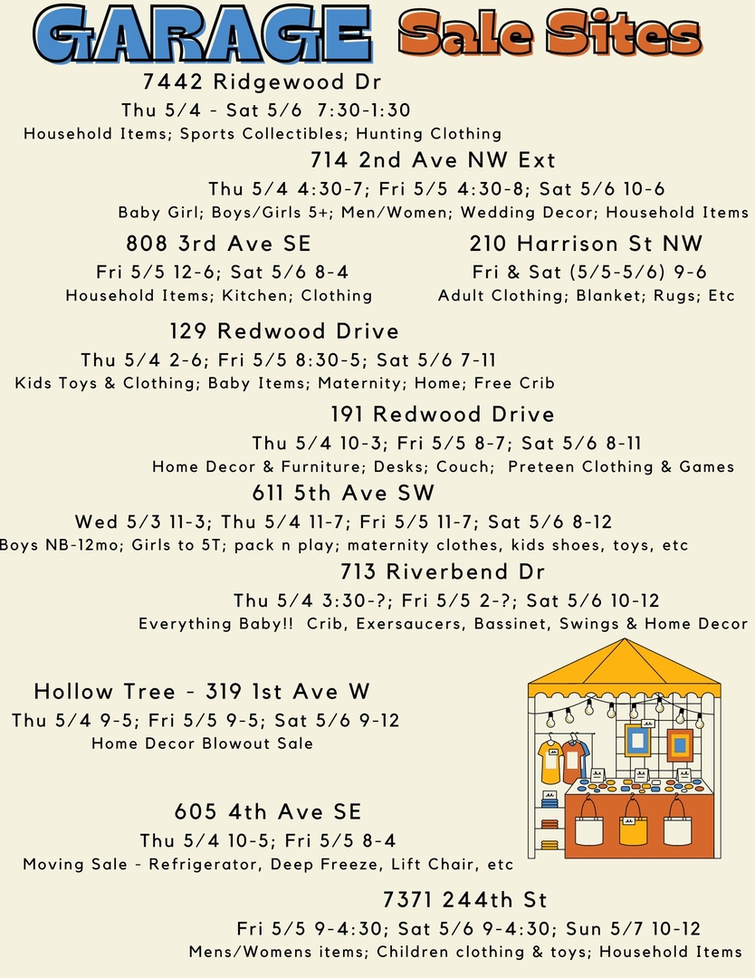 City of Cascade City Wide Garage Sales